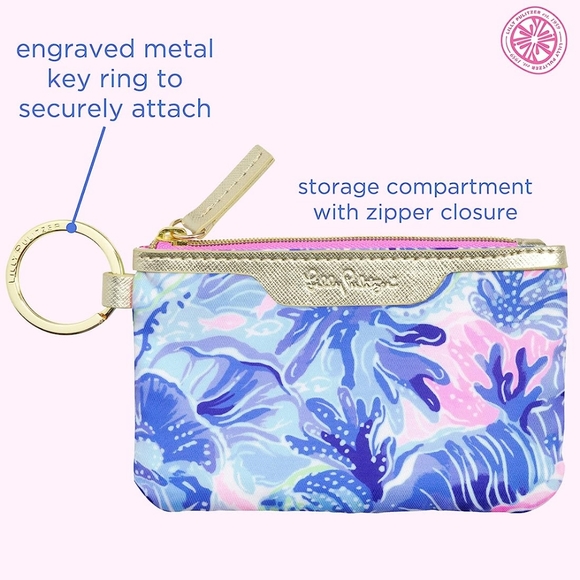 NWOT Lilly Pulitzer ID Holder wallet with keychain. - Picture 8 of 9